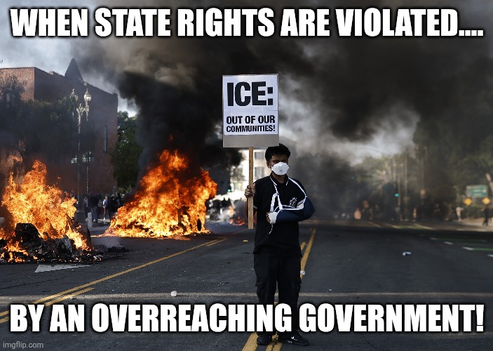 Government overreach | WHEN STATE RIGHTS ARE VIOLATED.... BY AN OVERREACHING GOVERNMENT! | image tagged in maga,donald trump,trump,illegal immigration,illegal immigrants,nevertrump | made w/ Imgflip meme maker