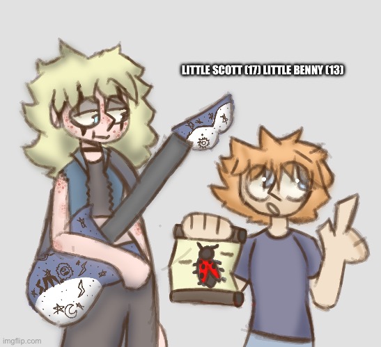 Yippee | LITTLE SCOTT (17) LITTLE BENNY (13) | image tagged in yippeee | made w/ Imgflip meme maker