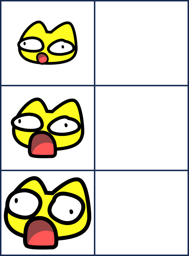 Stoopid Cat 3 panels-4 Blank Meme Template