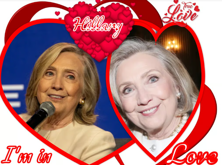 Hillary Heart Throb I'm in Love Blank Meme Template