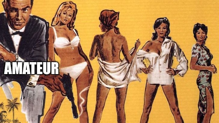 Bond girls | AMATEUR | image tagged in bond girls | made w/ Imgflip meme maker