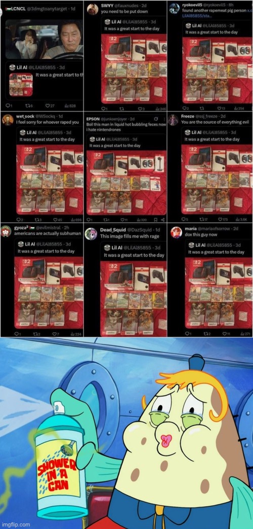 Nintendo is bad but it’s time to get a job | image tagged in shower in a can | made w/ Imgflip meme maker