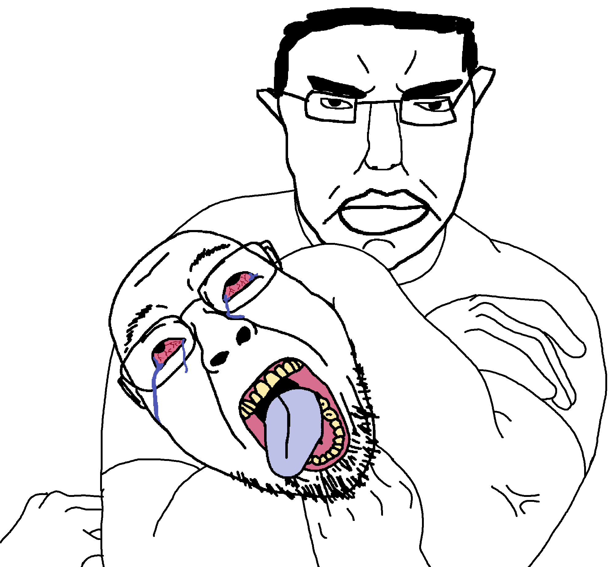 Blueworld gets strangled to death lol Blank Meme Template