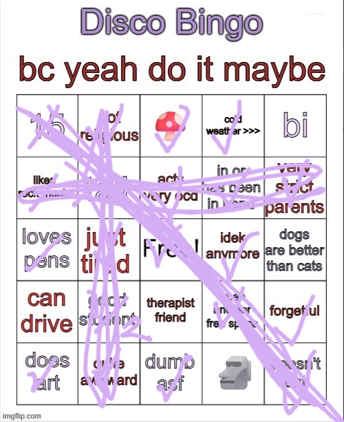 yuh | image tagged in disco bingo but slightly less terrible | made w/ Imgflip meme maker