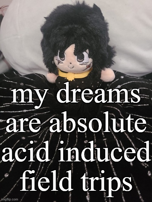 me if u even care,,,,,,, | my dreams are absolute acid induced field trips | image tagged in me if u even care | made w/ Imgflip meme maker