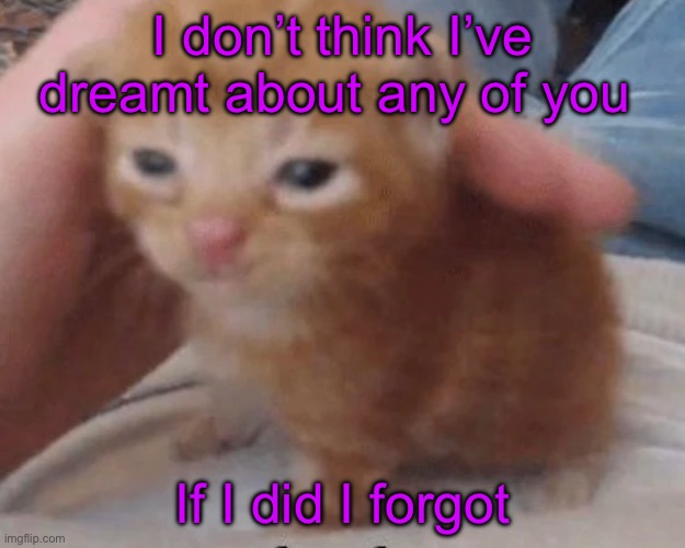 Herbert | I don’t think I’ve dreamt about any of you; If I did I forgot | image tagged in herbert | made w/ Imgflip meme maker