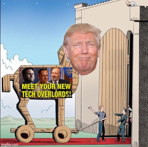 Cue the fevered rationalizations and ad hominems in 3...2...1... | image tagged in trojan horse | made w/ Imgflip meme maker