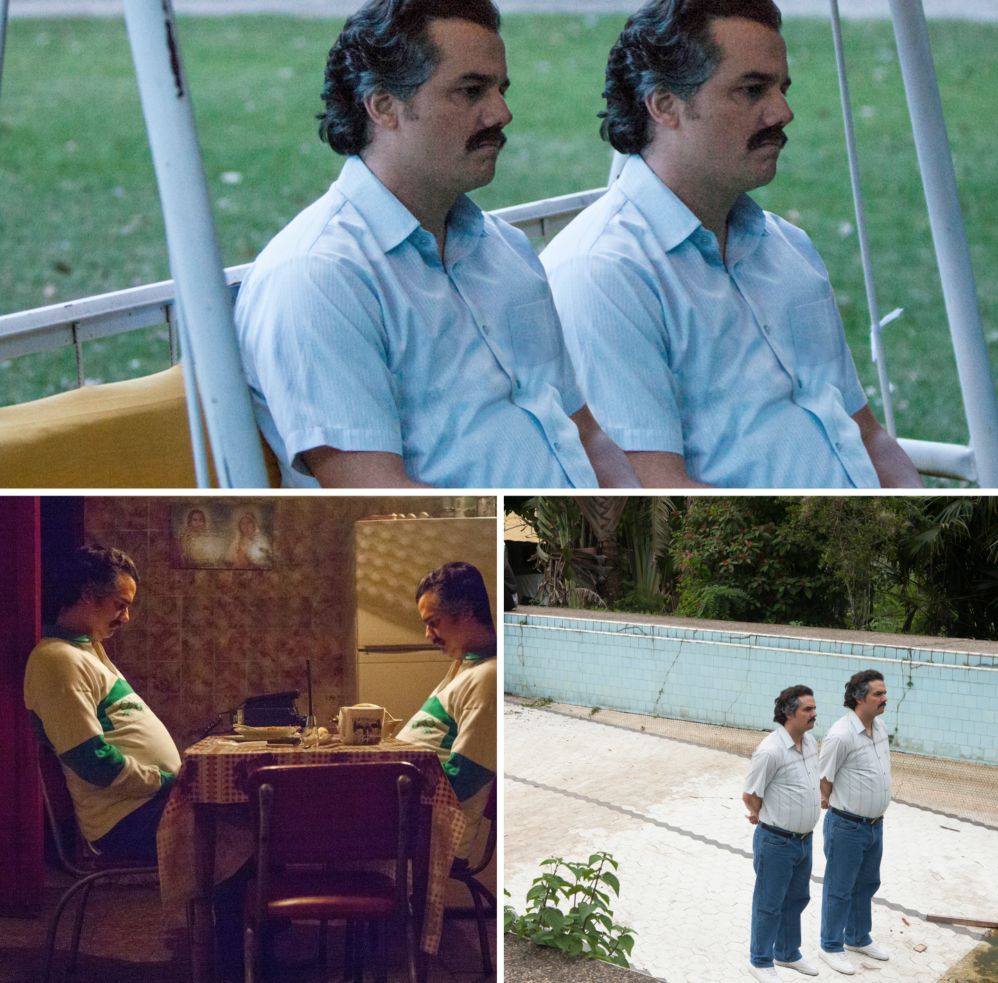 double sad pablo escobar Blank Meme Template