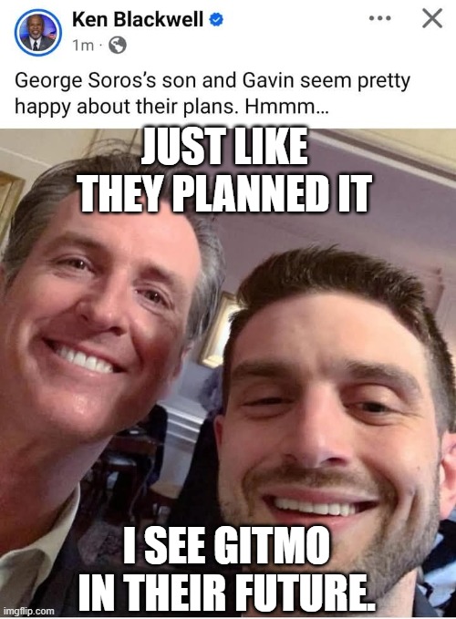 Just Like We Planned It | JUST LIKE THEY PLANNED IT; I SEE GITMO IN THEIR FUTURE. | image tagged in just like we planned it | made w/ Imgflip meme maker