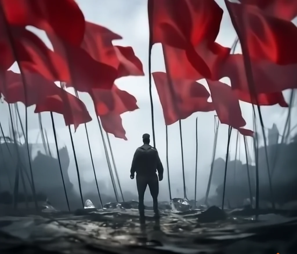 Red flags Blank Meme Template