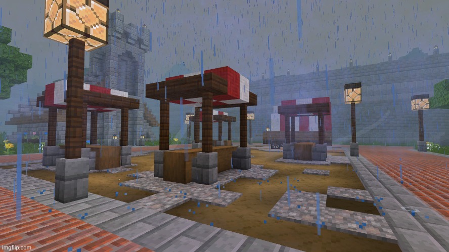 So here's the updated market stalls | image tagged in minecraft | made w/ Imgflip meme maker
