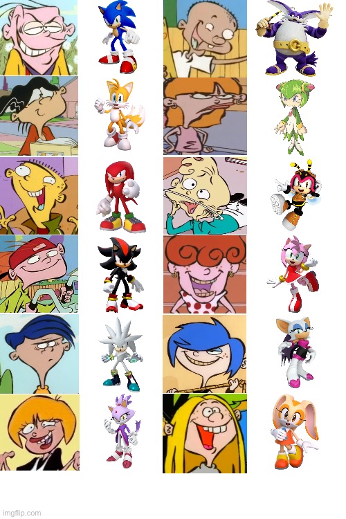 Sonic X Ed, Edd n Eddy Cast | image tagged in casting,sonic,ed edd n eddy,sega,cartoon network | made w/ Imgflip meme maker