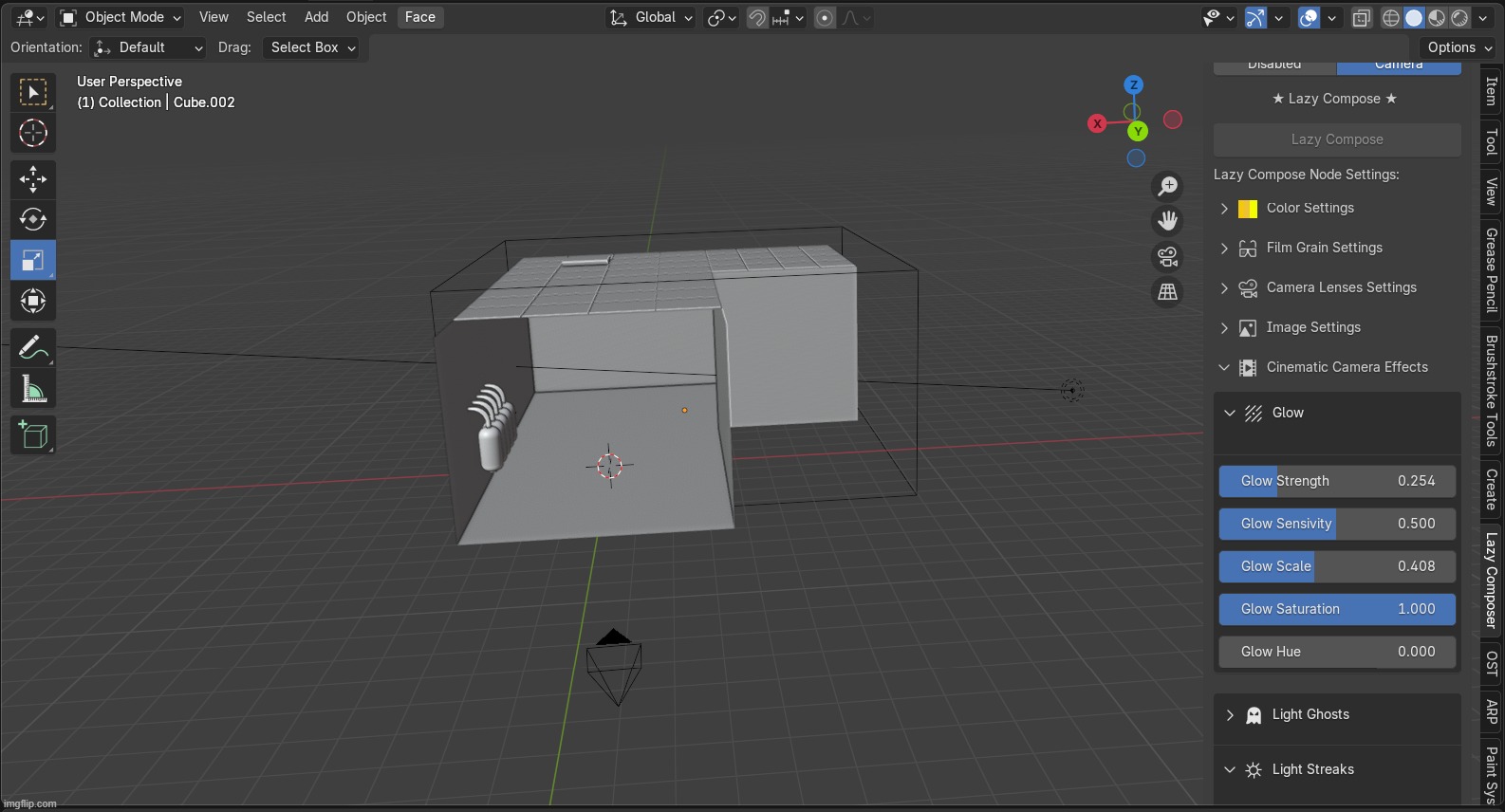 fun fact: most of the detail in my renders is done in post processing and the textures, the acuall mesh looks like this | image tagged in blender | made w/ Imgflip meme maker