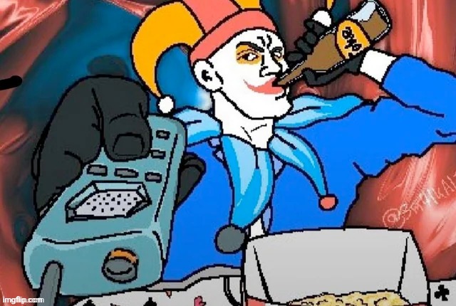 how it feels to finish a boss blind in one hand | image tagged in jimbo with soda and walkie talkie in balatro | made w/ Imgflip meme maker