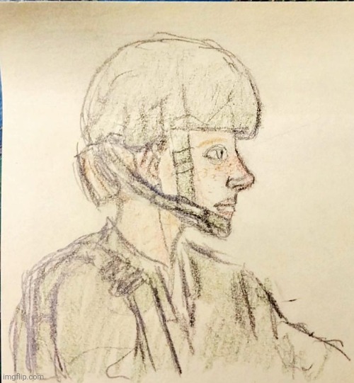 Army Gal | image tagged in girl,army,soldier,drawings,sketch | made w/ Imgflip meme maker