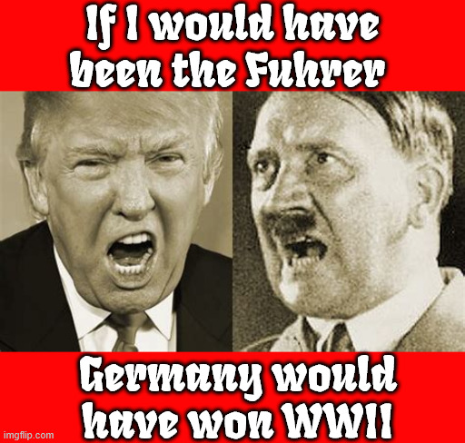 Let's party like it's 4/30/1945 | If I would have been the Fuhrer; Germany would have won WWII | image tagged in hitler failed,on june 14th let's party like its 1945,twins seperated by time,fascists,maga over | made w/ Imgflip meme maker