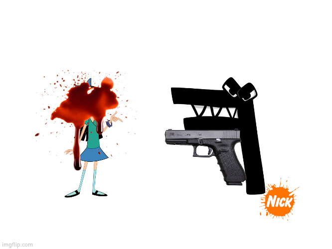 F Kills Stacy Hirano | image tagged in phineas and ferb,alphabet lore,gore,funny,memes,cute | made w/ Imgflip meme maker