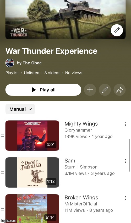 Rate the playlist | made w/ Imgflip meme maker