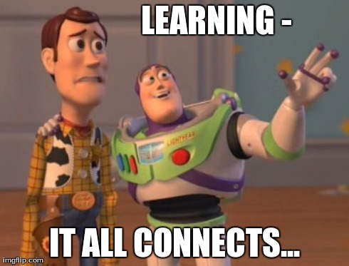 X, X Everywhere Meme | LEARNING -  IT ALL CONNECTS... | image tagged in memes,x x everywhere | made w/ Imgflip meme maker