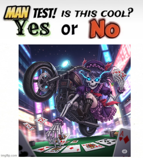 Man Test! Is this Cool? Yes or No | image tagged in man test is this cool yes or no | made w/ Imgflip meme maker