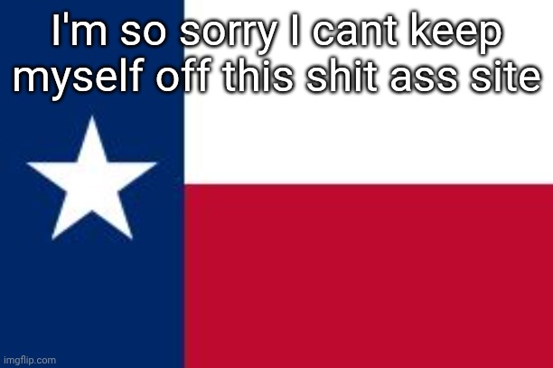Texas flag | I'm so sorry I cant keep myself off this shit ass site | image tagged in texas flag | made w/ Imgflip meme maker