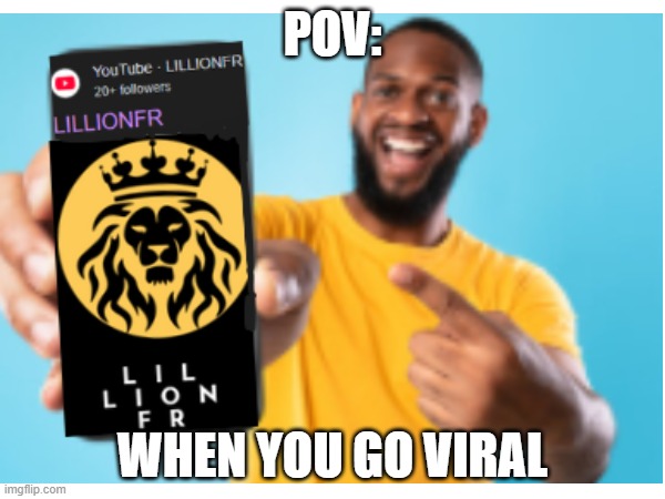POV When you go viral | POV:; WHEN YOU GO VIRAL | image tagged in youtube | made w/ Imgflip meme maker
