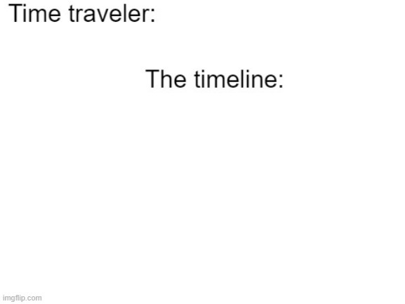 Time Traveler Moves A Chair Blank Meme Template