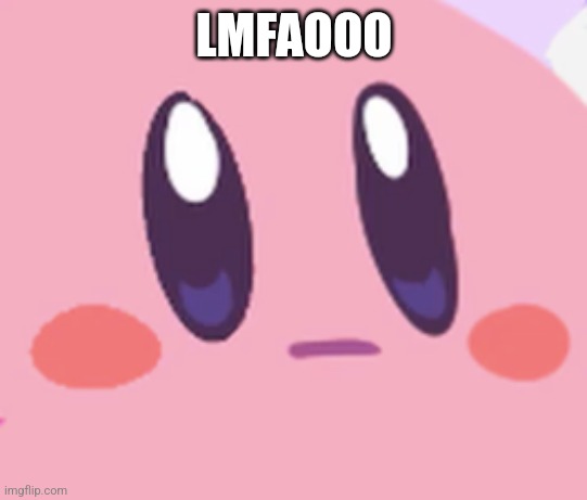 Blank Kirby Face | LMFAOOO | image tagged in blank kirby face | made w/ Imgflip meme maker