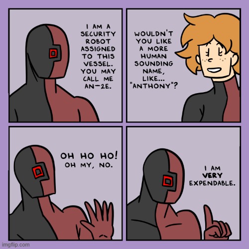 image tagged in stars,robot,name,human,anthony,expendable | made w/ Imgflip meme maker