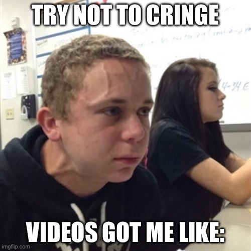 Auuuuuuuuuuuuughhhhh | TRY NOT TO CRINGE; VIDEOS GOT ME LIKE: | image tagged in vein forehead guy,dies from cringe | made w/ Imgflip meme maker