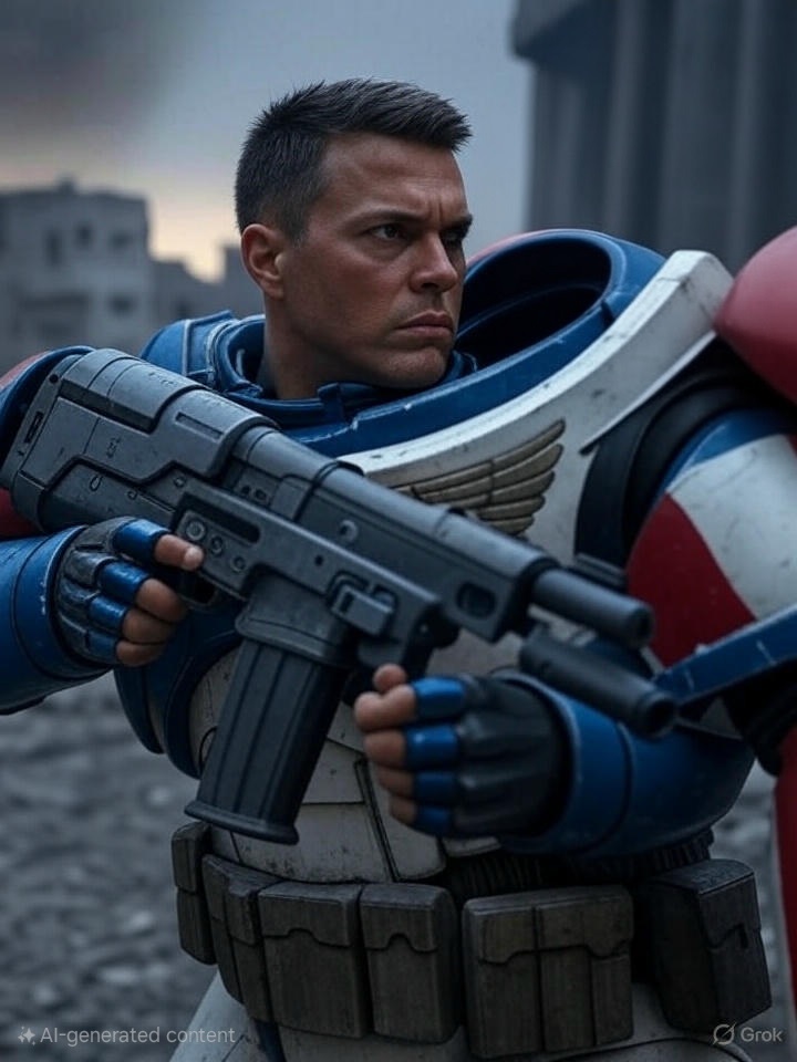 High Quality American Space Marine Blank Meme Template