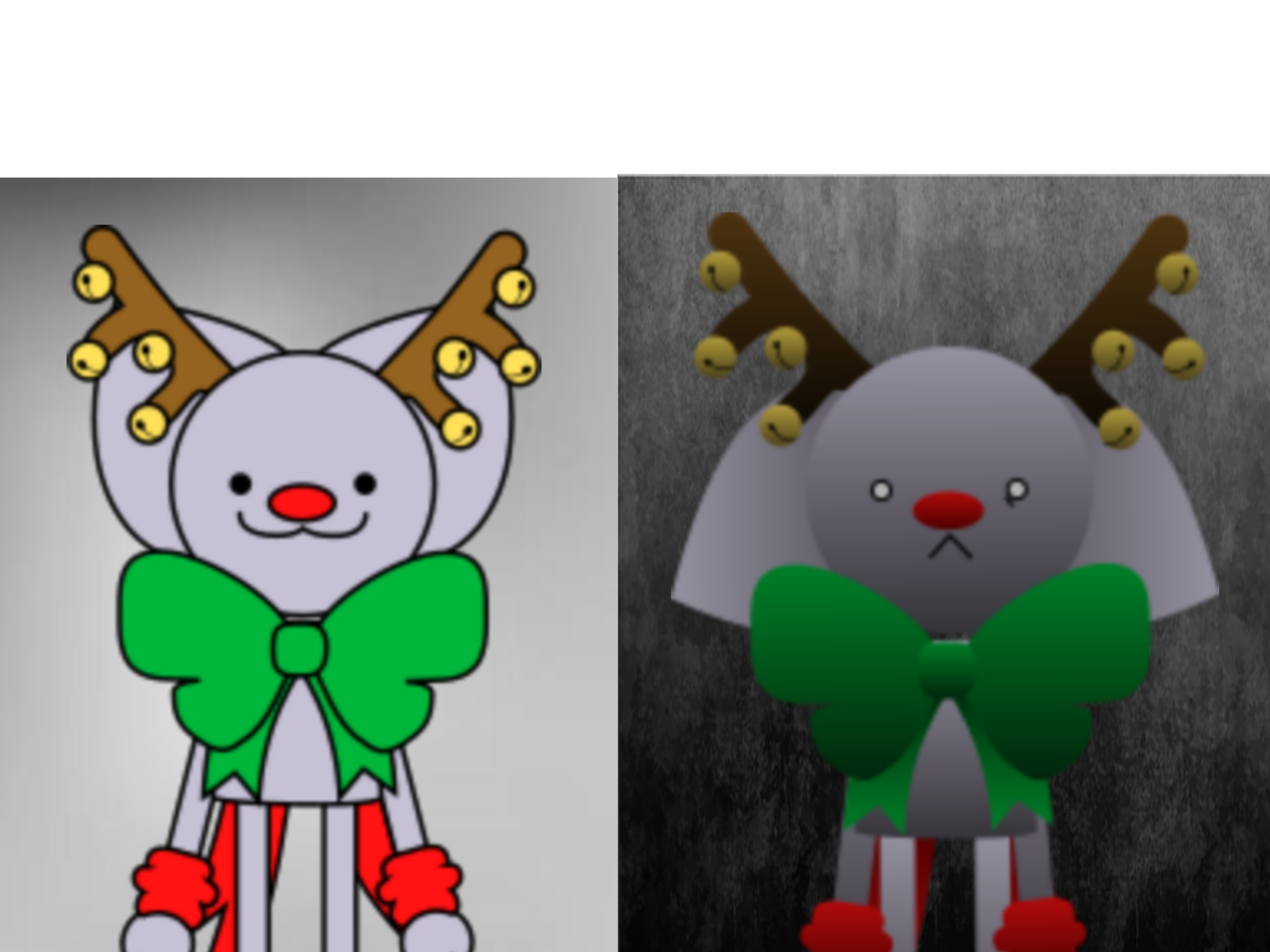 High Quality Jingle becoming Uncanny Blank Meme Template