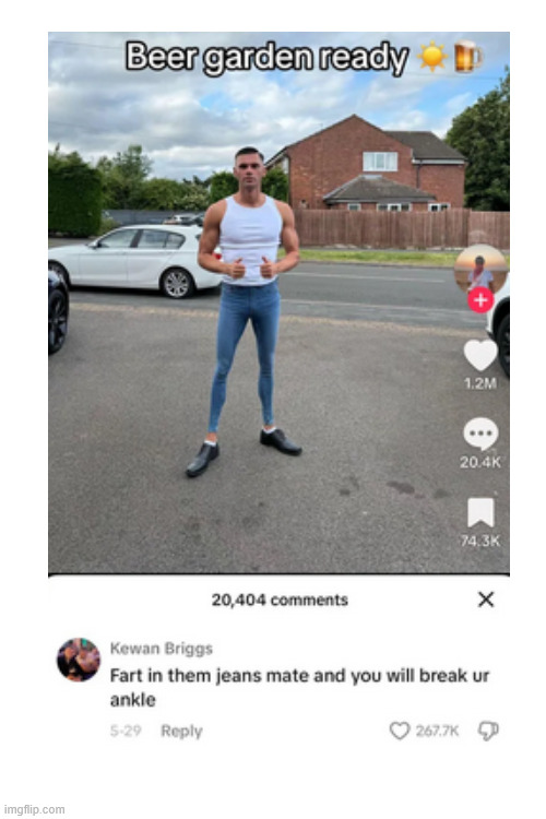 Regular IG comment section | image tagged in comments,skinny jeans,why are you reading this,lol | made w/ Imgflip meme maker