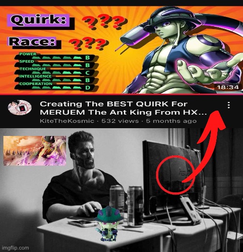 Long Live The King | image tagged in gigachad on the computer,memes,hunter x hunter,anime meme,shitpost,lol so funny | made w/ Imgflip meme maker