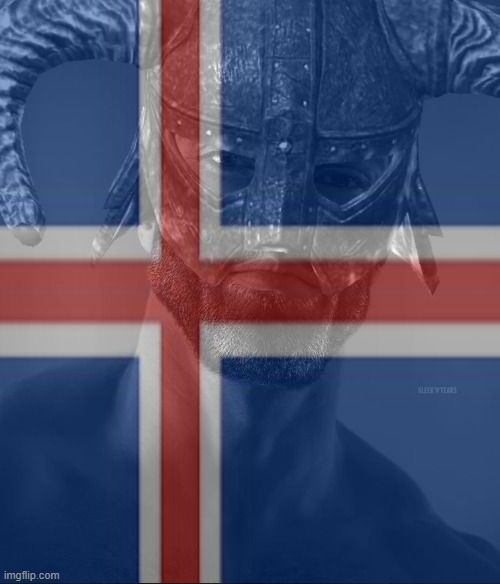 Gigachad icelandic Blank Meme Template