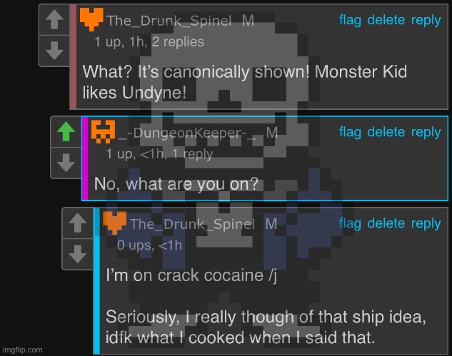 I thought this was funny, lol. | image tagged in sans of topic | made w/ Imgflip meme maker