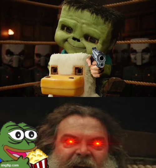 Popcorn alert | image tagged in chicken jockey,meme,pepe the frog | made w/ Imgflip meme maker