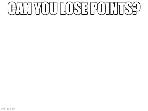 CAN YOU LOSE POINTS? | made w/ Imgflip meme maker