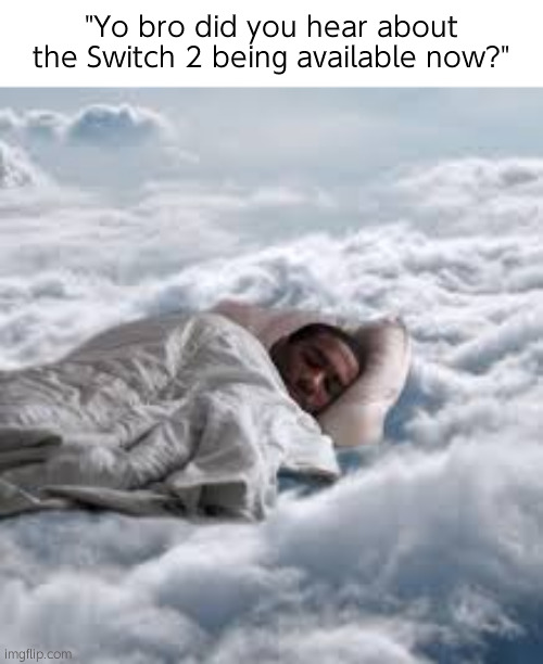 Nah, I'm good | "Yo bro did you hear about the Switch 2 being available now?" | image tagged in guy sleeping | made w/ Imgflip meme maker