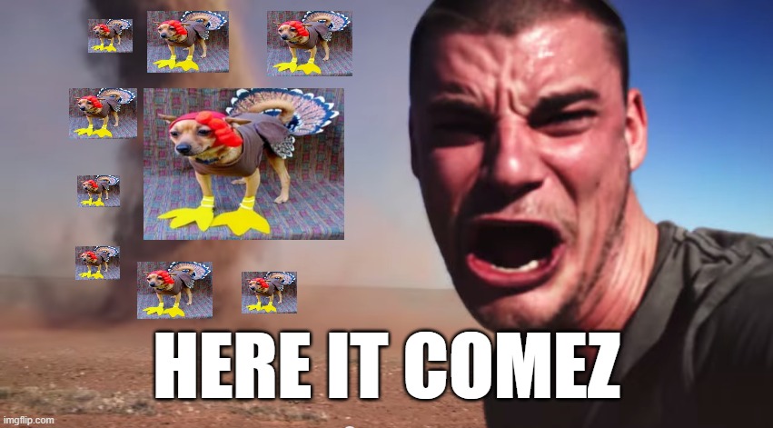Here it comes | HERE IT COMEZ | image tagged in here it comes | made w/ Imgflip meme maker