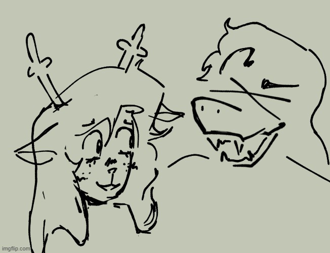 this art lowkey kinda buns i drew it on my phone but uhh i love susie x noelle | made w/ Imgflip meme maker