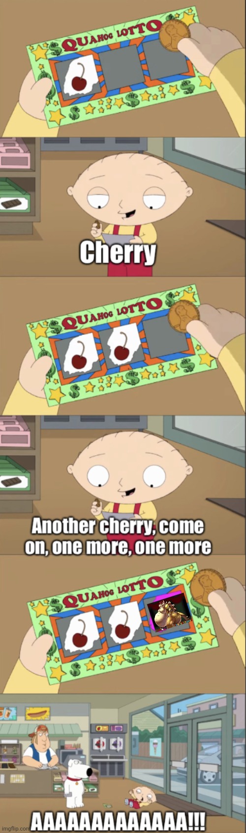 Bowser fart | image tagged in stewie scratch card | made w/ Imgflip meme maker