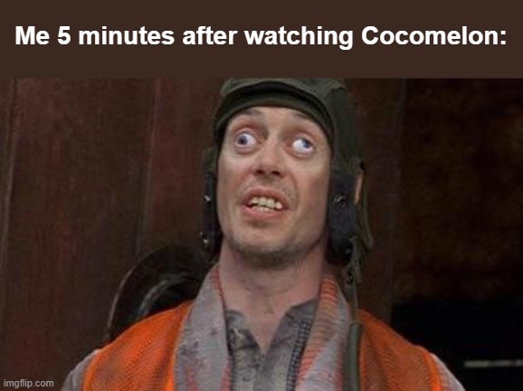 Meme #93: The really put the "coke" in "cocomelon" | Me 5 minutes after watching Cocomelon: | image tagged in cross eyes | made w/ Imgflip meme maker
