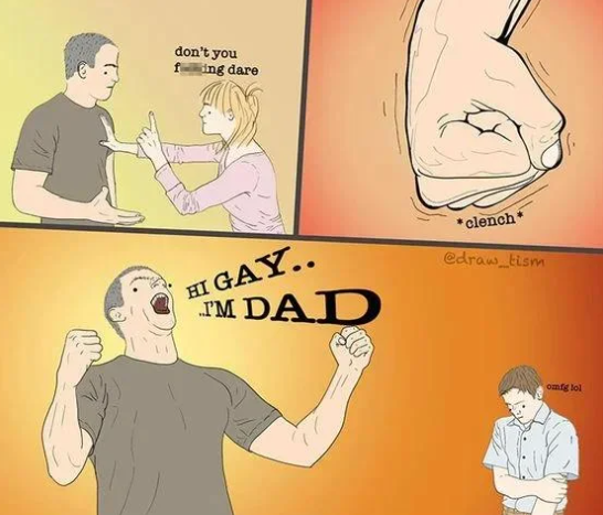hi gay i'm dad Blank Meme Template