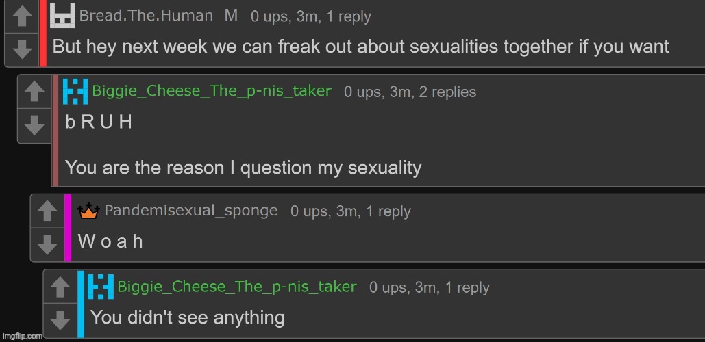 From like 3/4 years ago and I was oblivious <\3 | image tagged in badtime caught in 4k a g a i n | made w/ Imgflip meme maker