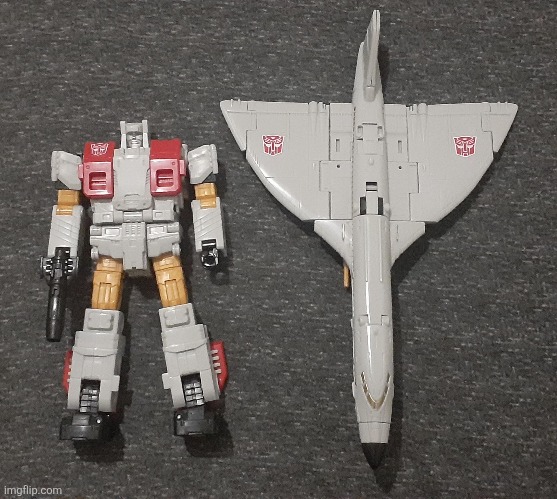 I can take the plane backpack off and display him in both modes | made w/ Imgflip meme maker