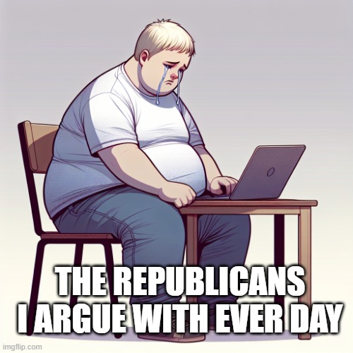 Me when I roast someone | THE REPUBLICANS I ARGUE WITH EVER DAY | image tagged in h | made w/ Imgflip meme maker