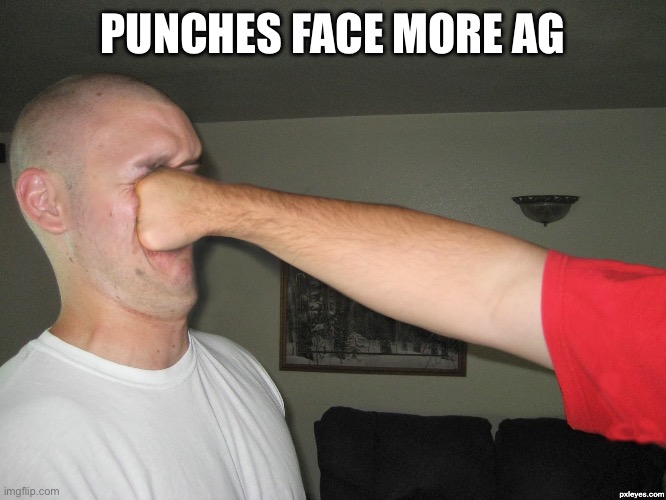 Face punch | PUNCHES FACE MORE AGGRESSIVELY | image tagged in face punch | made w/ Imgflip meme maker