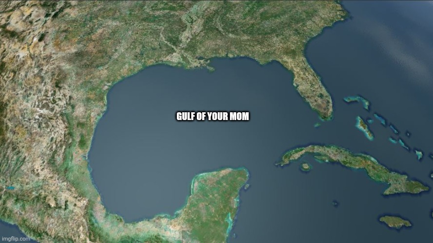 Bazinga | GULF OF YOUR MOM | image tagged in mexico,politics,water | made w/ Imgflip meme maker