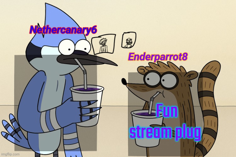 ender and nether regular lean temp | Fun stream plug | image tagged in ender and nether regular lean temp | made w/ Imgflip meme maker